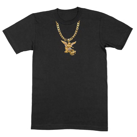 St Michael Chain Black T-Shirt